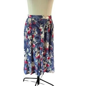 Vtg Floral Maxi Skirt Size 16 P Cottagecore Grannycore Y2K 2000s